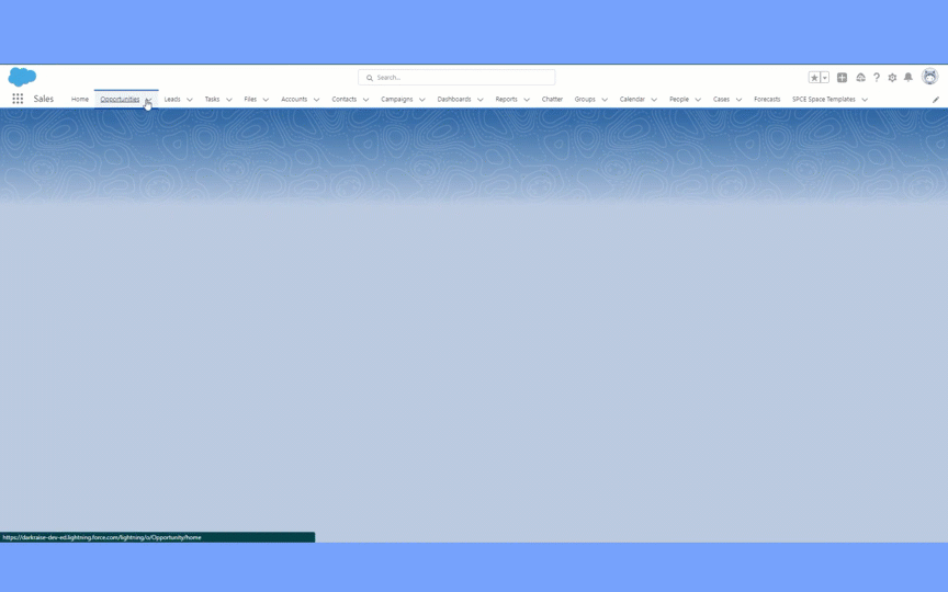 Create a space from an opportunity